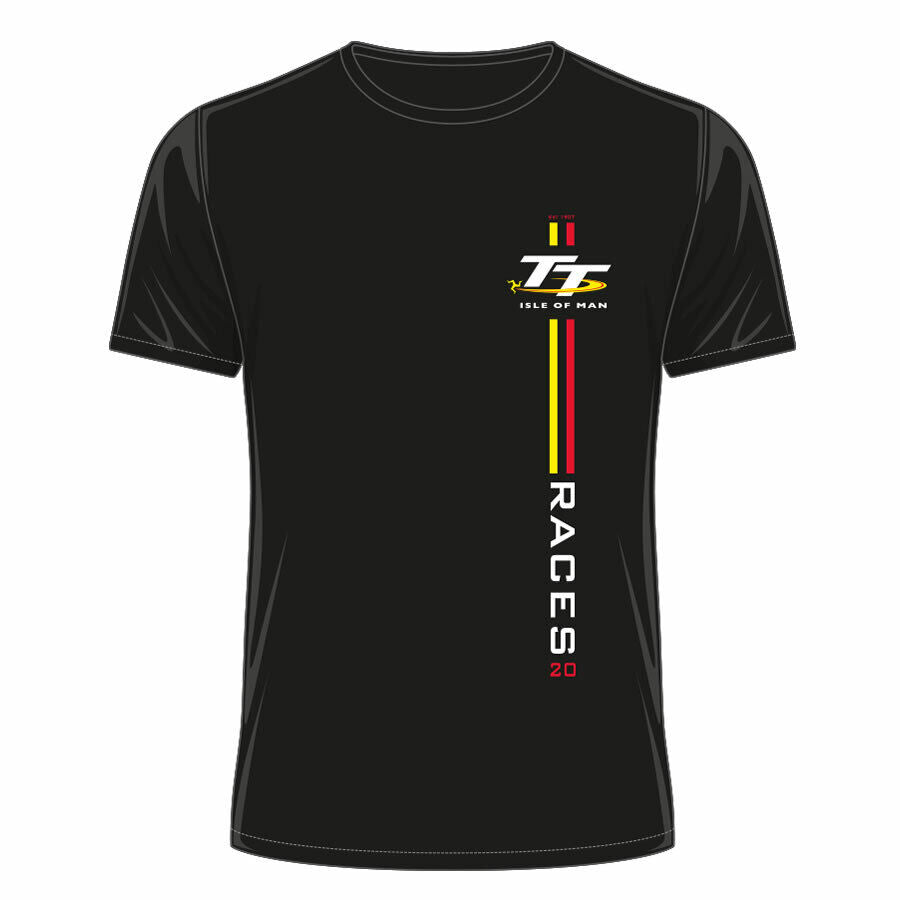 Official Isle Of Man TT Races 20 Black Seniors Winners T'Shirt - 20Ats10