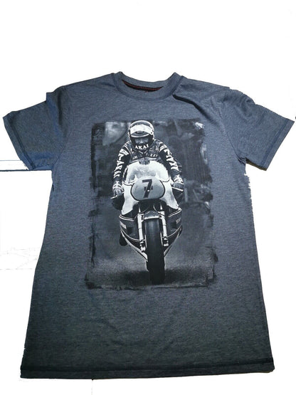 Barry Sheene Grey Picture T Shirt