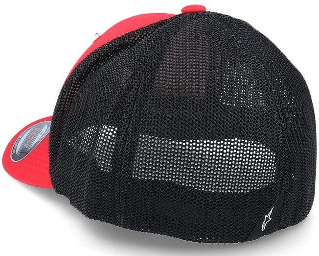 Alpinestar Angle Stretch Mesh Red/Black Flexfit Baseball Cap - 1230 81011