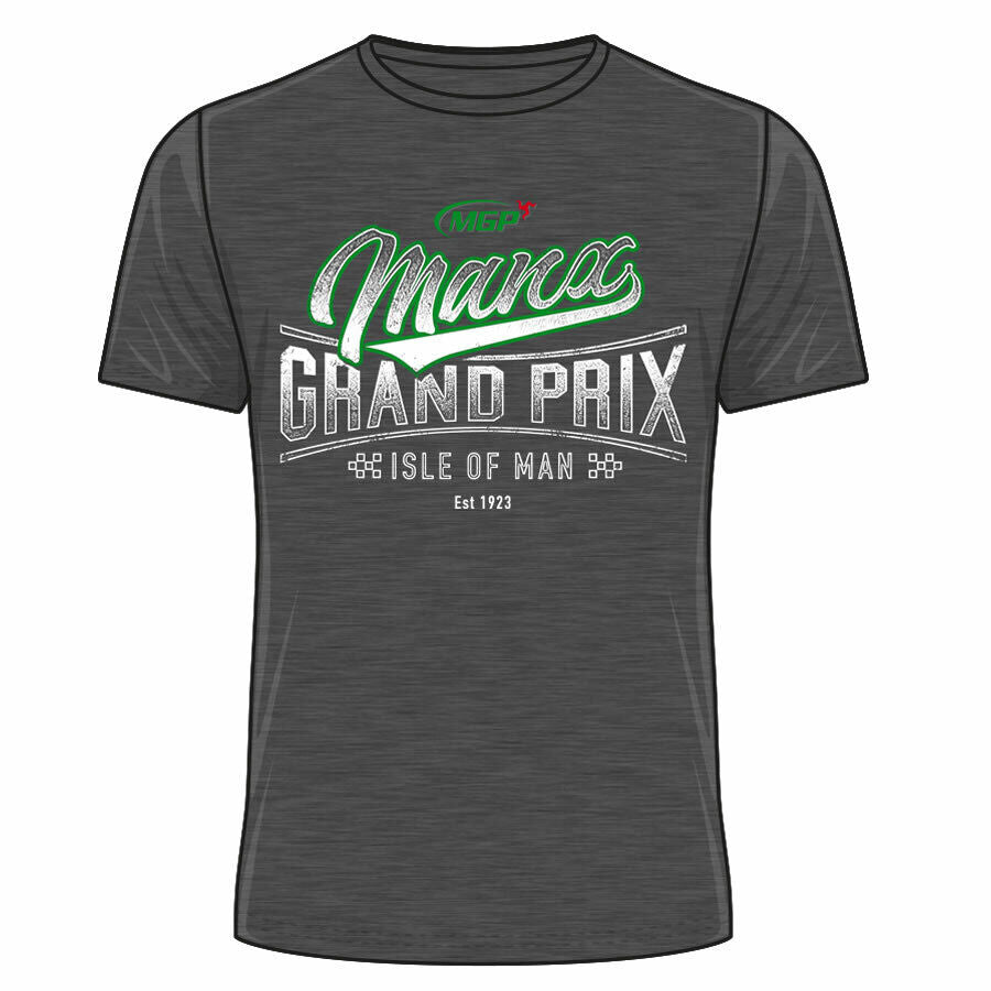 Official Manx Grand Prix Heather T Shirt - 19Mts3