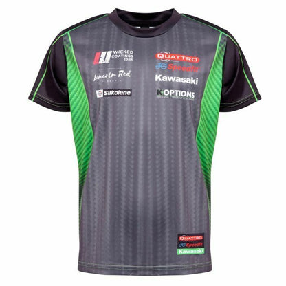 Official Quattro Plant Kawasaki Kid's Team All Over Print T Shirt - 19Qk-Aopkt