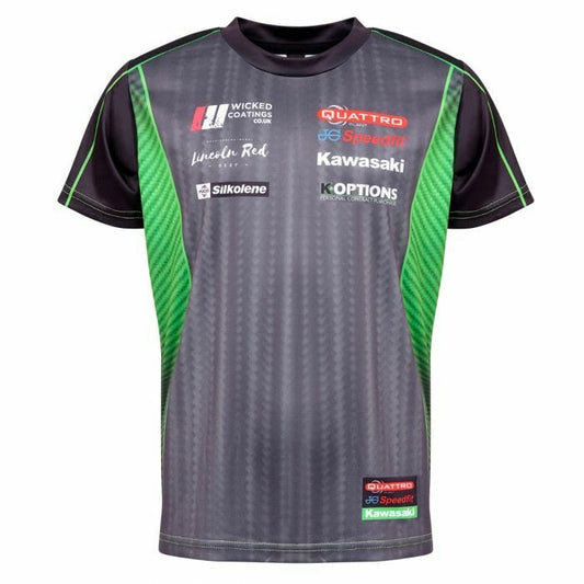 Official Quattro Plant Kawasaki Kid's Team All Over Print T Shirt - 19Qk-Aopkt