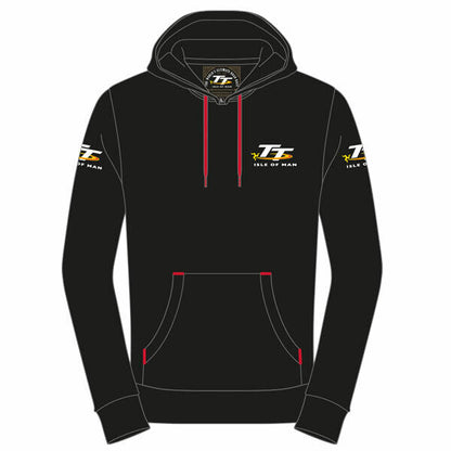 Isle Of Man TT Races Official Black Pull Over Hoodie - 20Ah6