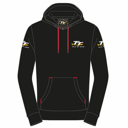 Isle Of Man TT Races Official Black Pull Over Hoodie - 20Ah6