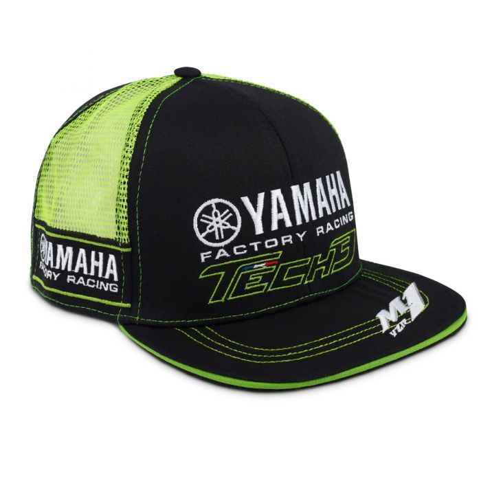 Official Tech 3 Yamaha Flat Peak Baseball Cap - 18T3Yam-Bbc2-Fp-Mesh