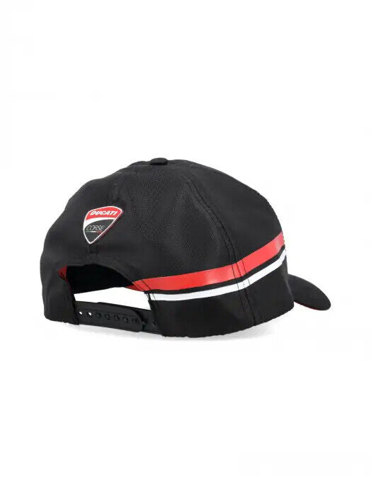 Official Ducati Corse Stripes Black Baseball Cap - 23 46004