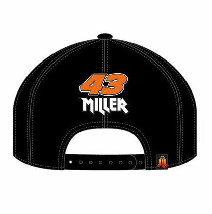 Official Jack Miller 43 Black Flat Peak Cap - Jmmca 292703