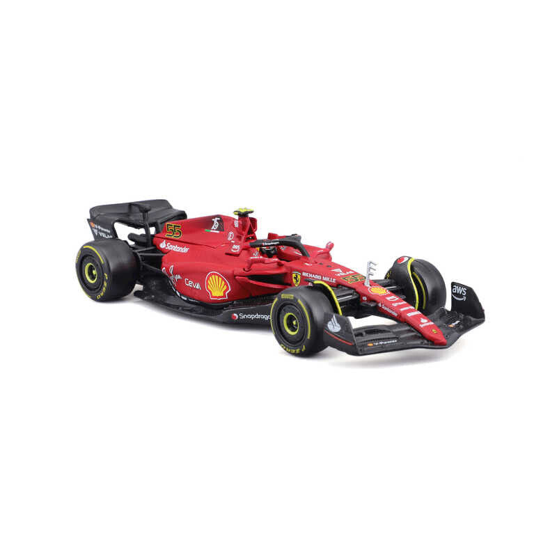 Ferrari F1-75 Carlos Sainz With Helmet 1:43 Bburago Model - B18-36831S