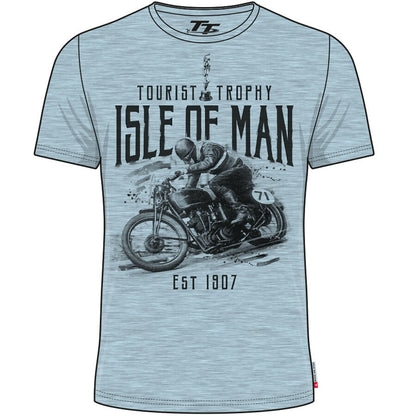 Official Isle Of Man TT Races Custom Blue Vintage T Shirt - 19Avts2