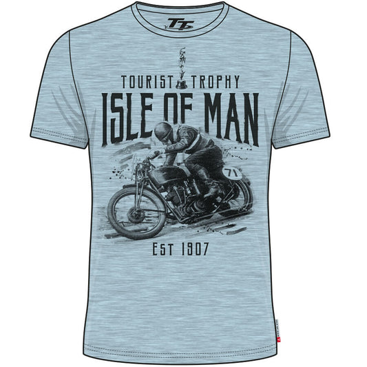 Official Isle Of Man TT Races Custom Blue Vintage T Shirt - 19Avts2