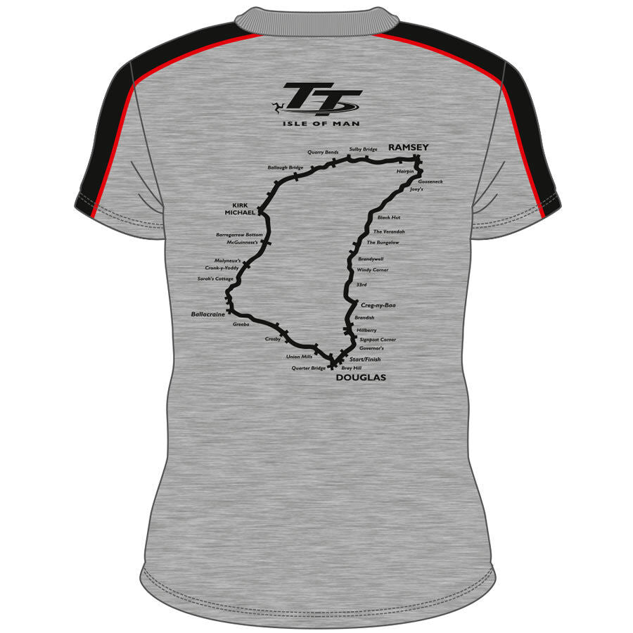 Official Isle Of Man TT Grey Grandstand T'Shirt