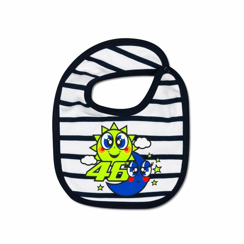 Official Valentino Rossi VR46 Sun & Moon Baby Bib . Vrkbi 394203