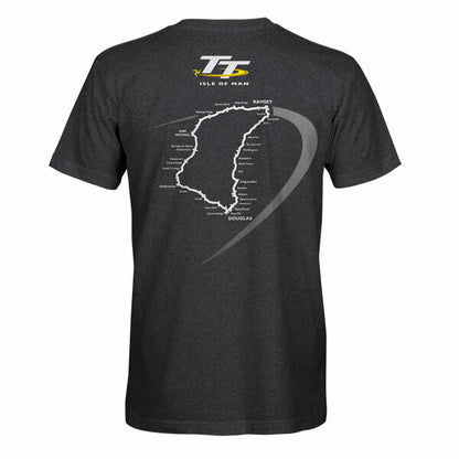 Official Isle Of Man TT Races 2022 Shadow Dark Heather T'Shirt - 22Ats2Dh