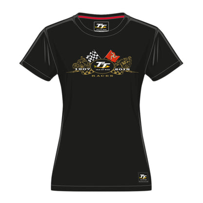 2018 Official Isle Of Man TT Gold Bikes Woman's T'Shirt - 18Lts2