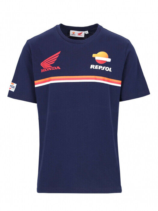 Official Repsol Honda Stripes Blue T Shirt - 22 38503