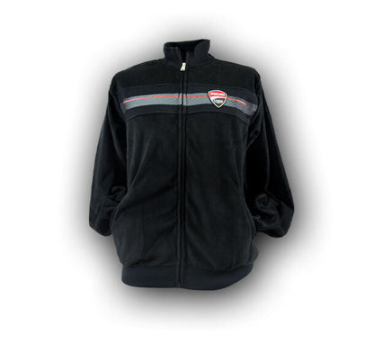 New Official Ducati Corse Black Zip Up Fleece - 13 66011