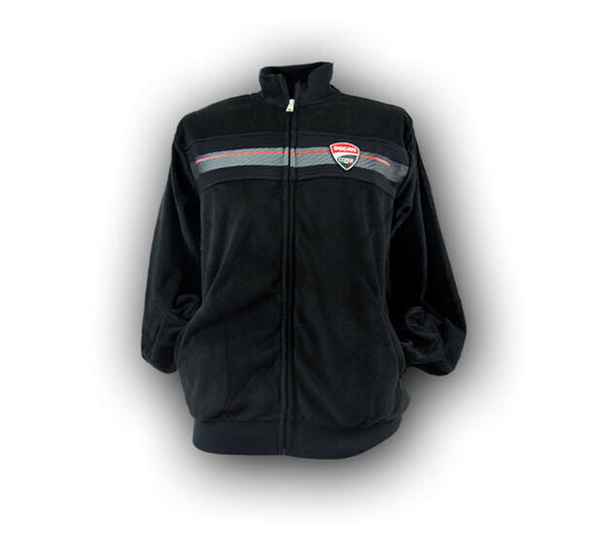 New Official Ducati Corse Black Zip Up Fleece - 13 66011