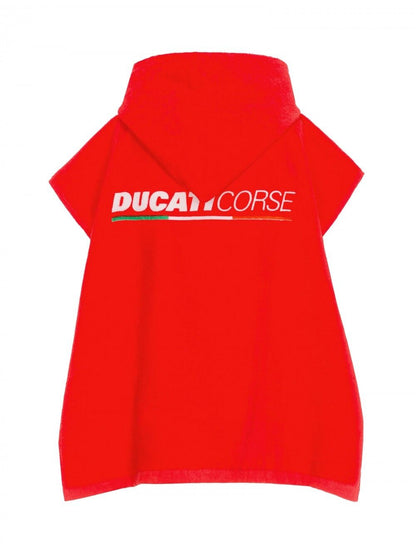 Official Ducati Corse Kid's Poncho Towel - 18 56005