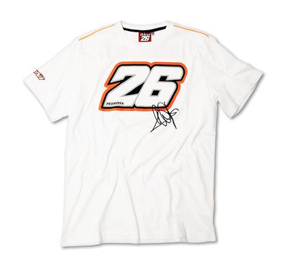 New Official Dani Pedrosa White No.26 T'Shirt