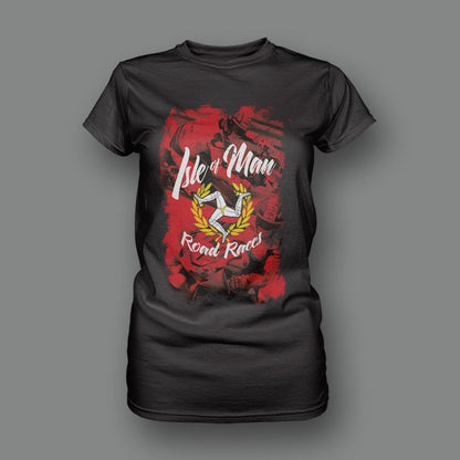 Isle Of Man Road Races Womans Printed T Shirt