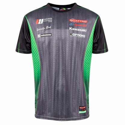 Official Quattro Plant Kawasaki Team All Over Print T Shirt - 19Qk-Aopt