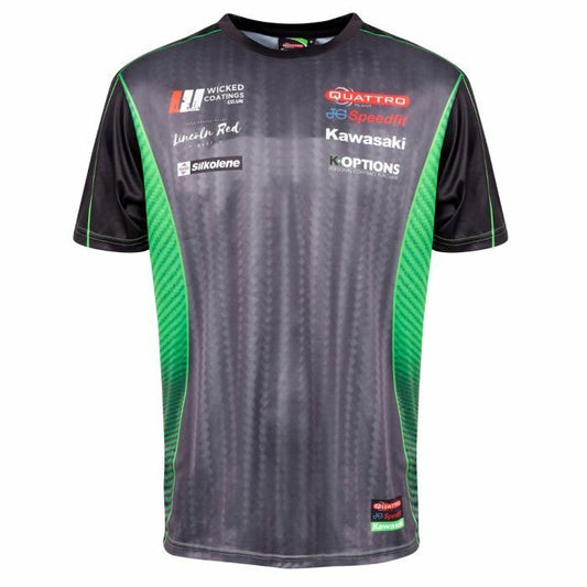 Official Quattro Plant Kawasaki Team All Over Print T Shirt - 19Qk-Aopt
