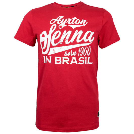 Official Ayrton Senna Red T-Shirt - Asv 17 110