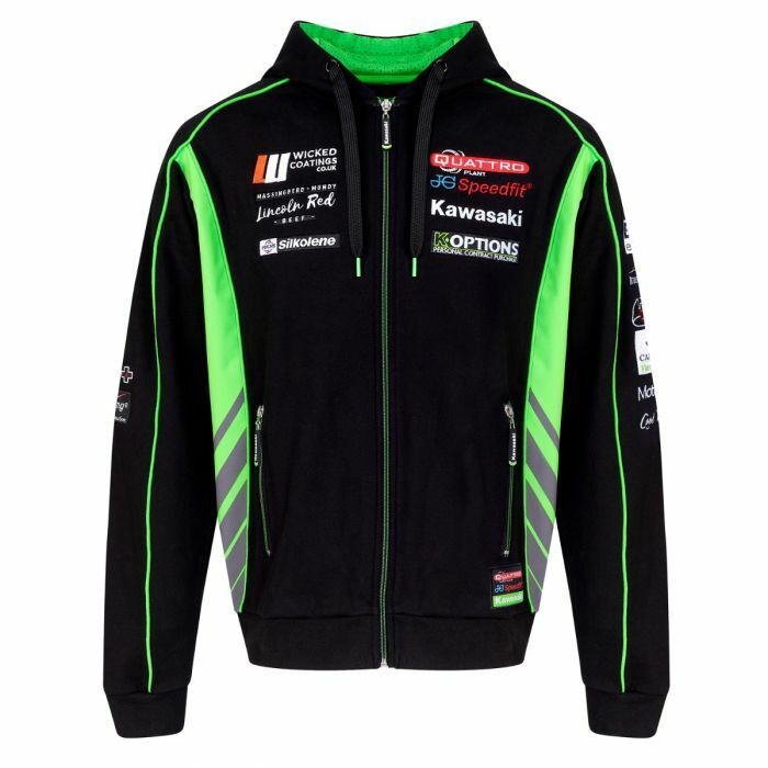 Official Quattro Plant Kawasaki Team Full Zip Hoodie - 19Qk-Ah