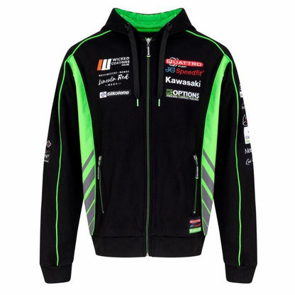 Official Quattro Plant Kawasaki Team Full Zip Hoodie - 19Qk-Ah