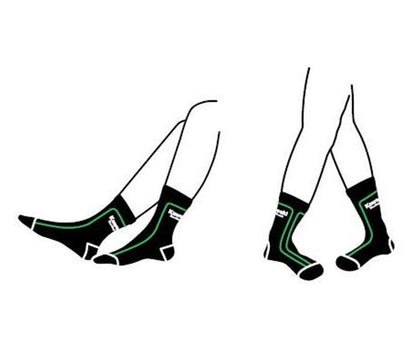 New Official Kawasaki Team Race Wear Black/Green Socks - 14 51501