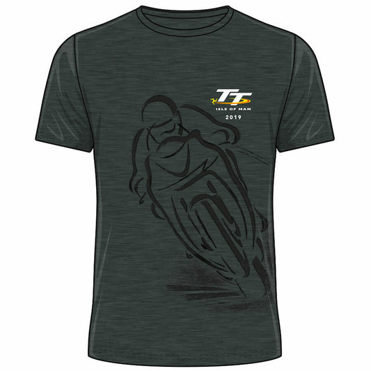 Official 2019 Isle Of Man TT Races Shadow T'shirt (Heather) - 19Ats3