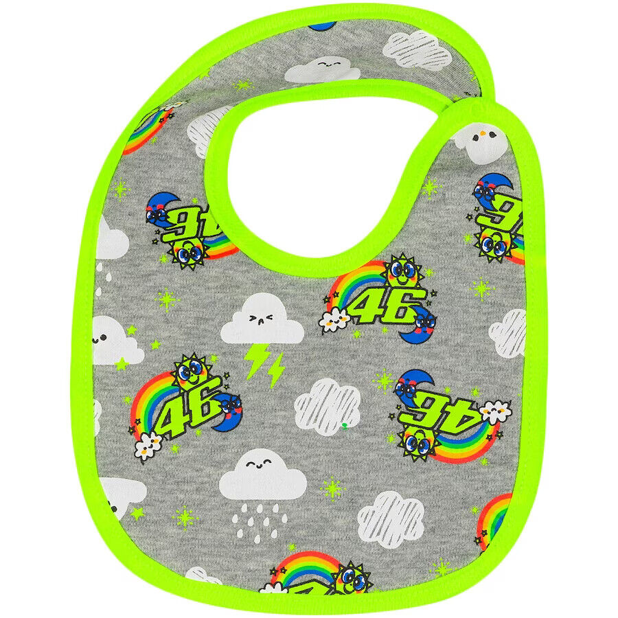 New Official Valentino Rossi VR46 Sun & Moon Baby Bib . Vrkbi 1432605