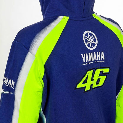 VR46 Official Womans Blue Yamaha Full Zip Hoodie - Ydwfl 314509