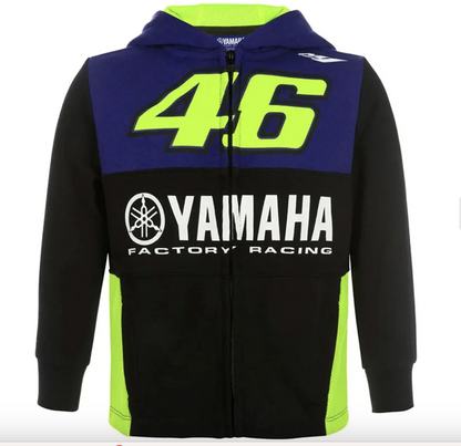 VR46 Official Valentino Rossi Kids Yamaha Hoddie Fleece - Ydkfl 362909