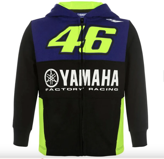 VR46 Official Valentino Rossi Kids Yamaha Hoddie Fleece - Ydkfl 362909