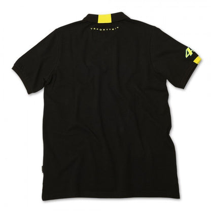New Official Valentino Rossi VR46 Polo Black - Vrmpo 517 04