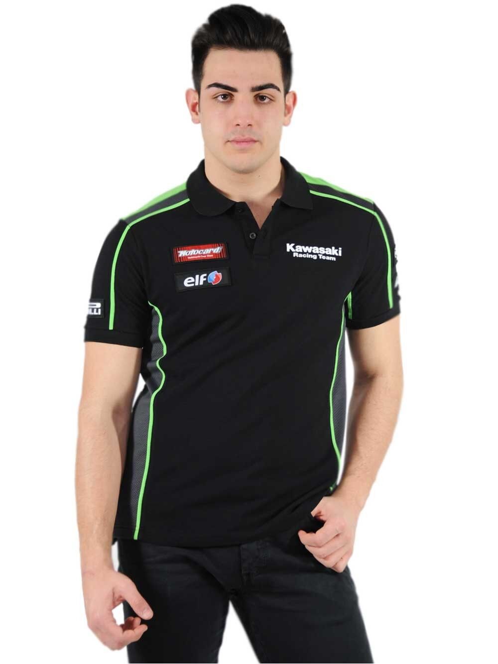 Official Kawasaki Motocard Team Race Wear Polo Shirt - 11501