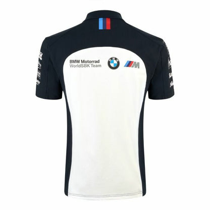 Official BMW Mottorad WSBK Team Polo Shirt - 20BMW-Sbk-Ap White