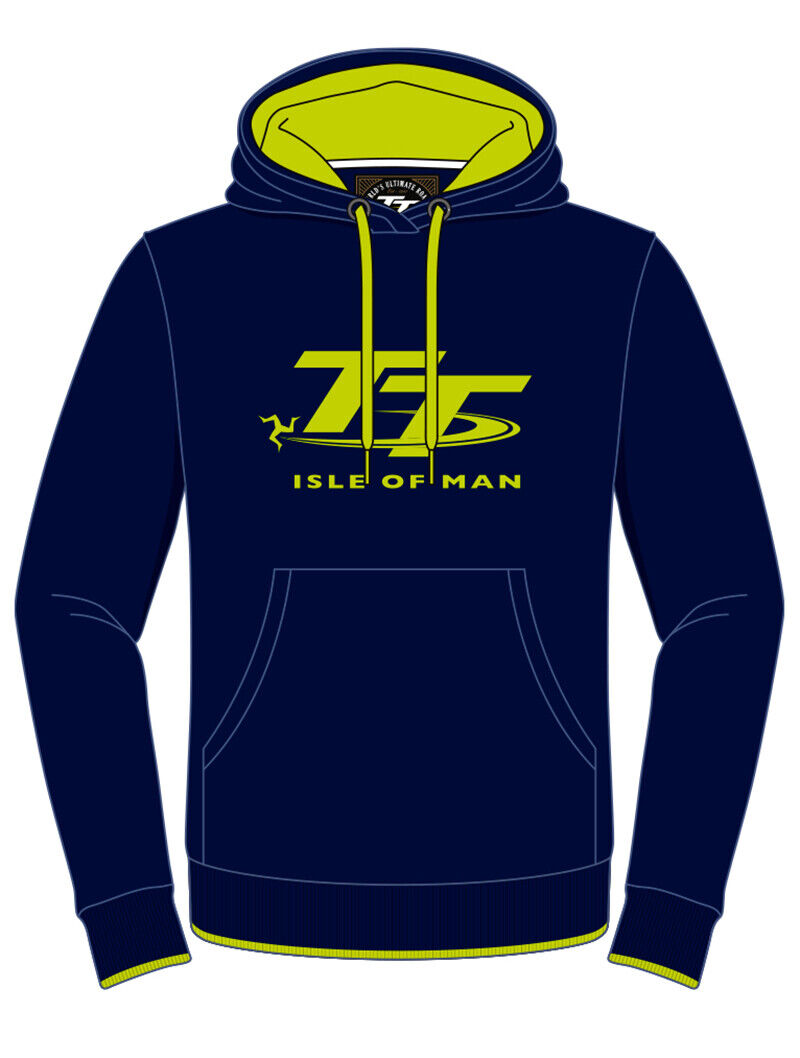 Isle Of Man TT Races Official Navy Pull Over Hoodie - 18Ah2