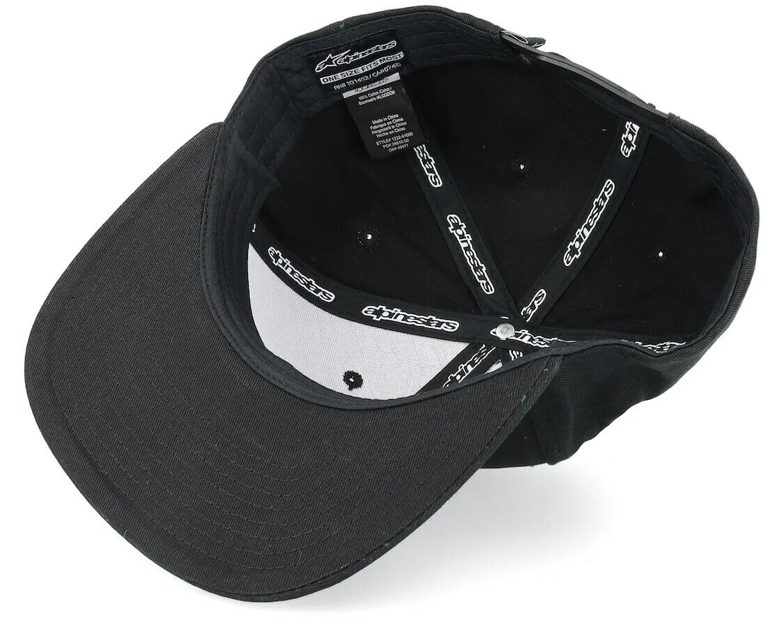 Alpinestars Belvedere Black Snapback Baseball Cap -1232 81050 10
