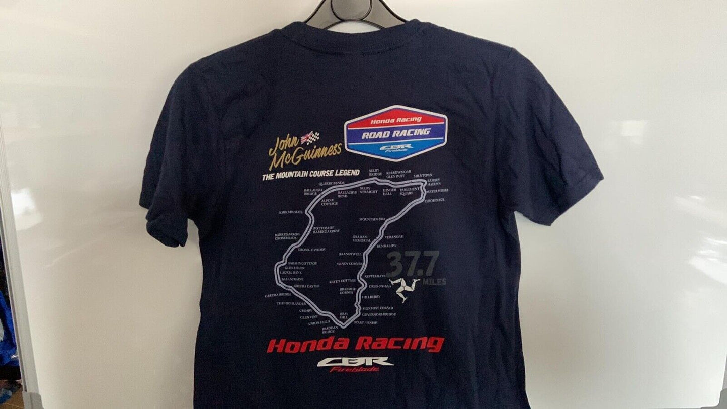 Official Isle Of Man Road Races Kid's Printed T'Shirt Mcguiness Honda Legends -