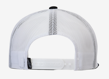 Alpinestars Bolt Truckers Flat Peak Black / White Baseball Cap - 1213 81014 1020