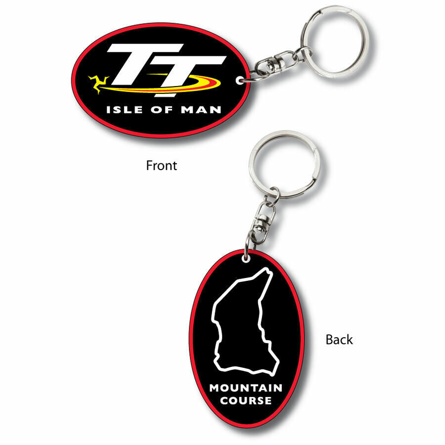Official Isle Of Man TT Races Map Pvc Keyring.