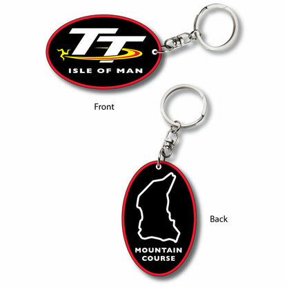 Official Isle Of Man TT Races Map Pvc Keyring.