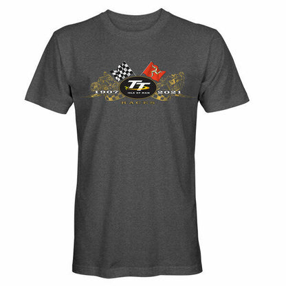 2021 Official Isle Of Man TT Races Gold Bikes Heather T'Shirt - 21Ats1Dh