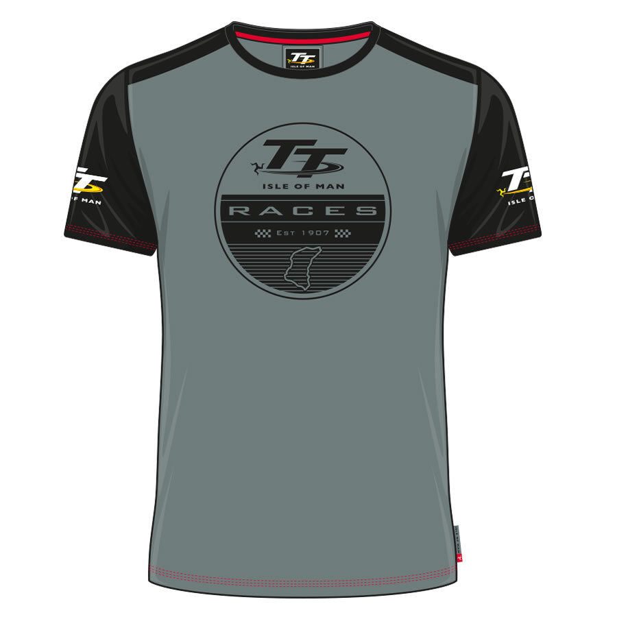 Official Isle Of Man TT Races Custom's Circle Print T'Shirt - 19Acts4