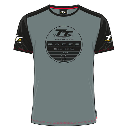 Official Isle Of Man TT Races Custom's Circle Print T'Shirt - 19Acts4