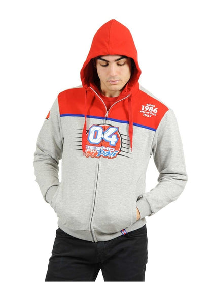 New Official Andrea Dovizioso Grey Fleece Hoodie - 16 22201