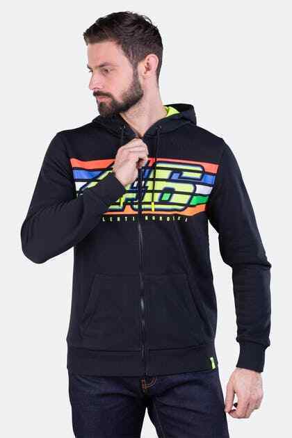 VR46 Official Valentino Rossi Stripes Hoodie - Vrmfl 350504