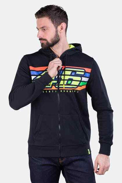 VR46 Official Valentino Rossi Stripes Hoodie - Vrmfl 350504